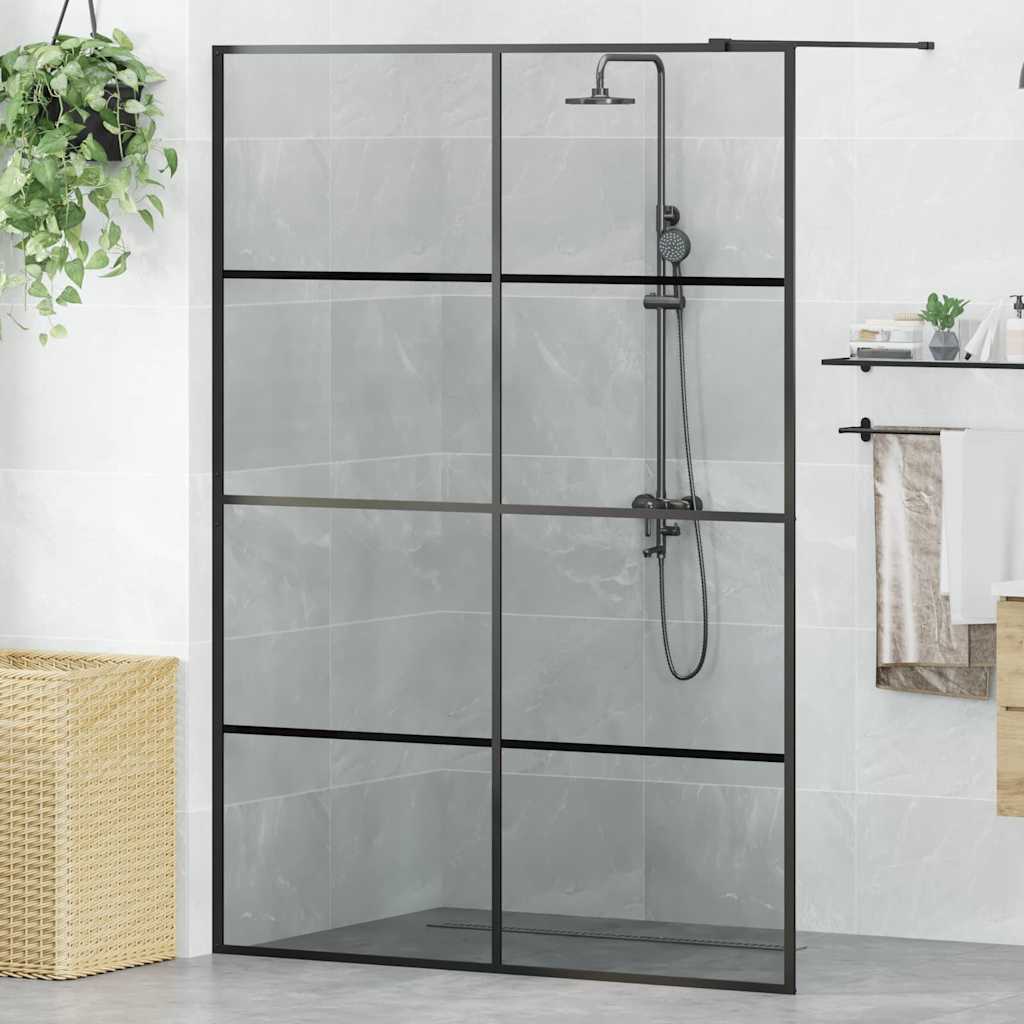 Parete Doccia Walk-in Nero 140 x 195 cm vetro temperato | homemem39