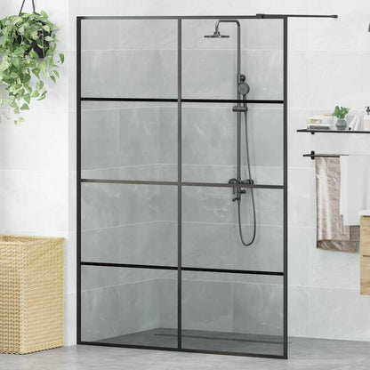 Parete Doccia Walk-in Nero 140 x 195 cm vetro temperato | homemem39