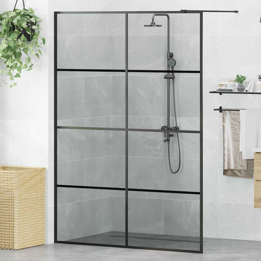 Parete Doccia Walk-in Nero 140 x 195 cm vetro temperato | homemem39