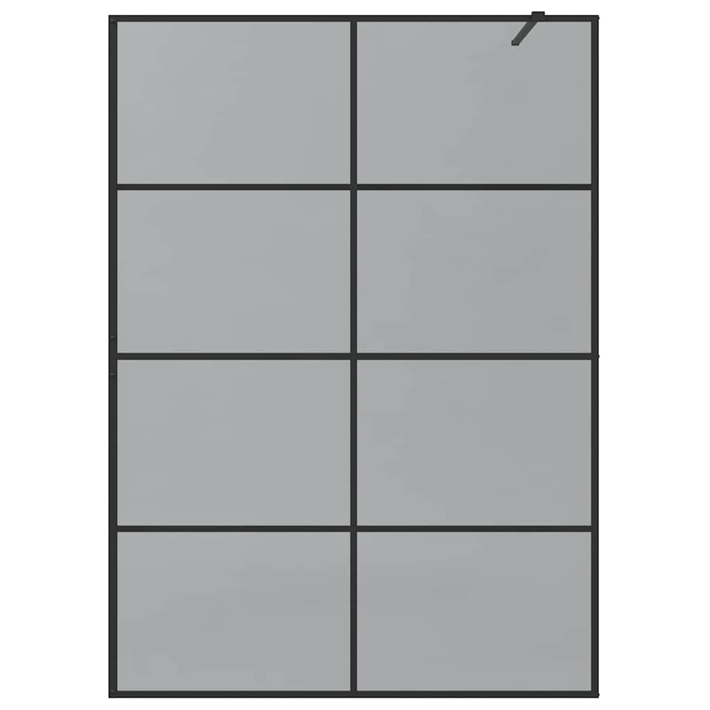 Parete Doccia Walk-in Nero 140 x 195 cm vetro temperato | homemem39