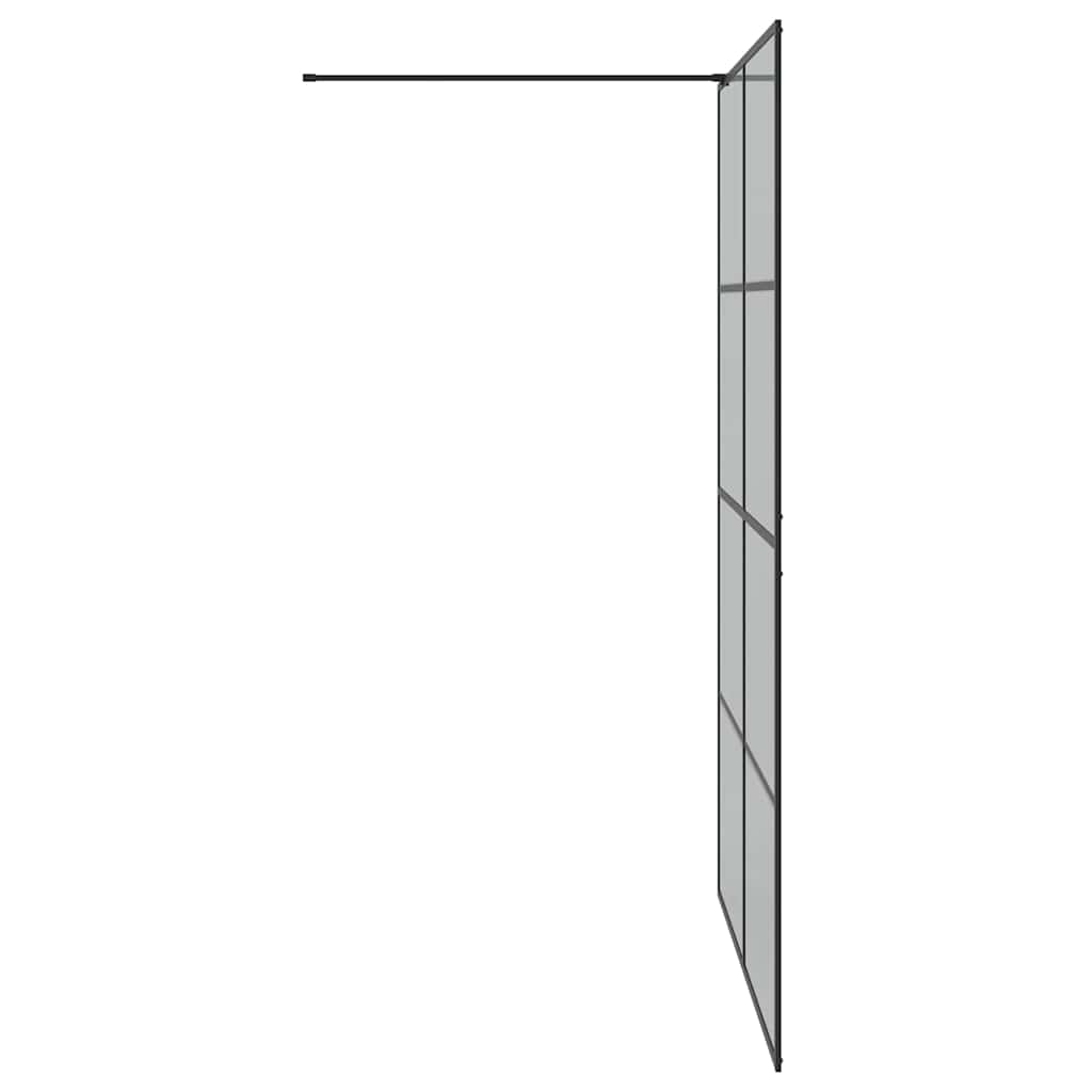 Parete Doccia Walk-in Nero 140 x 195 cm vetro temperato | homemem39