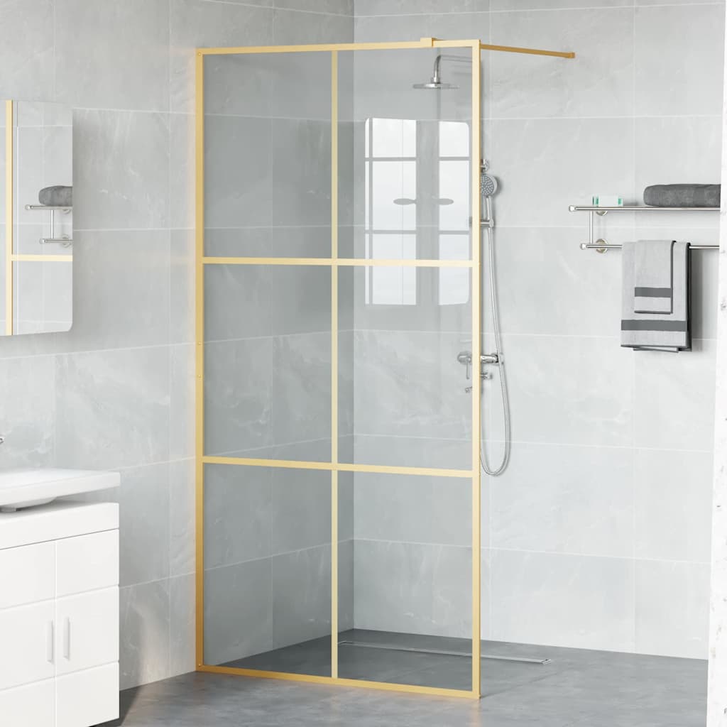 Parete Doccia Walk-in Oro 100 x 195 cm vetro temperato - homemem39