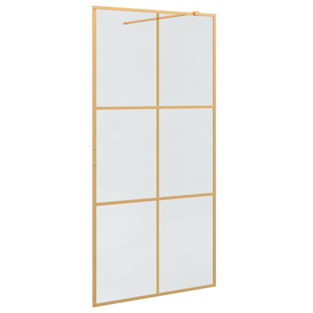 Parete Doccia Walk-in Oro 100 x 195 cm vetro temperato - homemem39