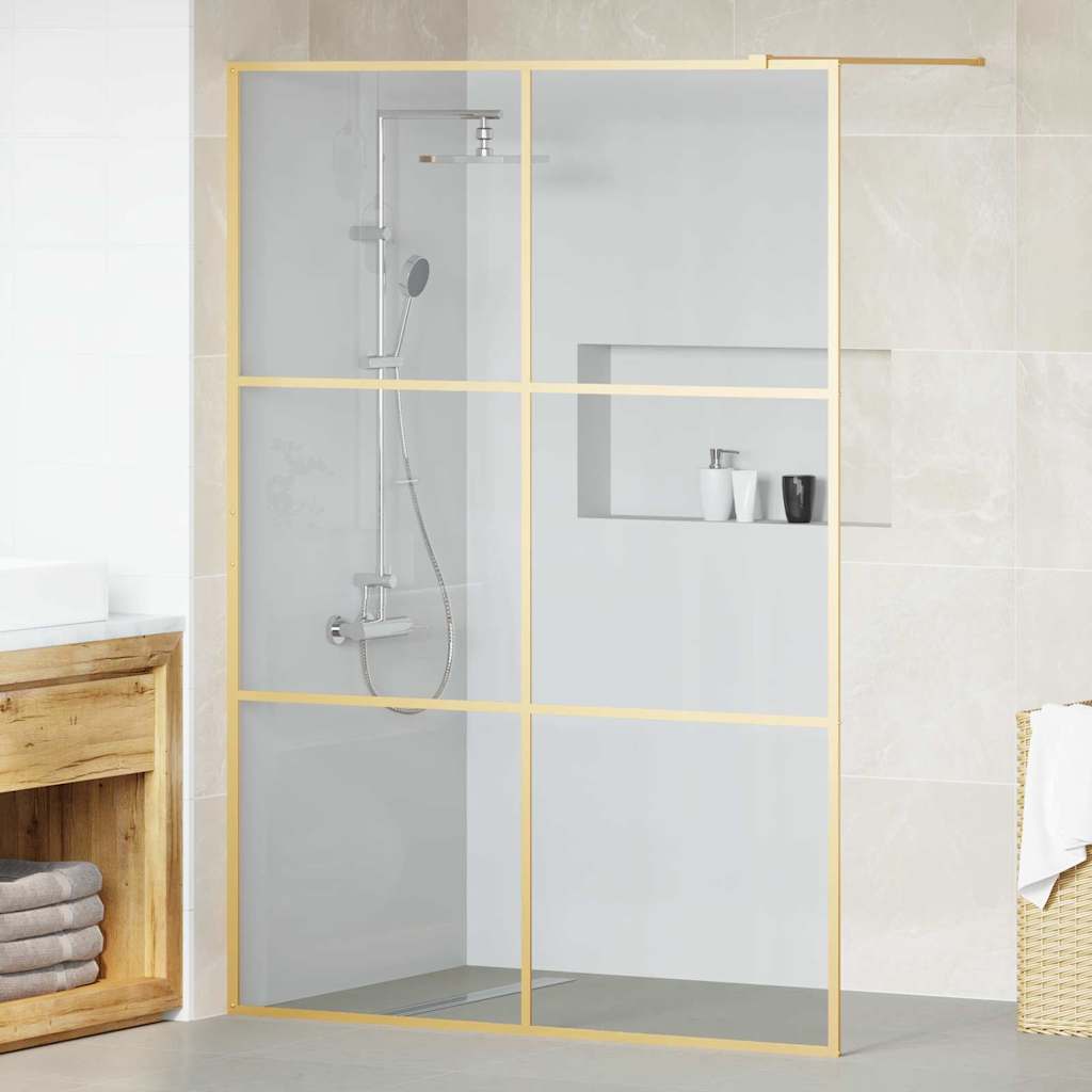 Parete Doccia Walk-in Oro 140 x 195 cm vetro temperato | homemem39