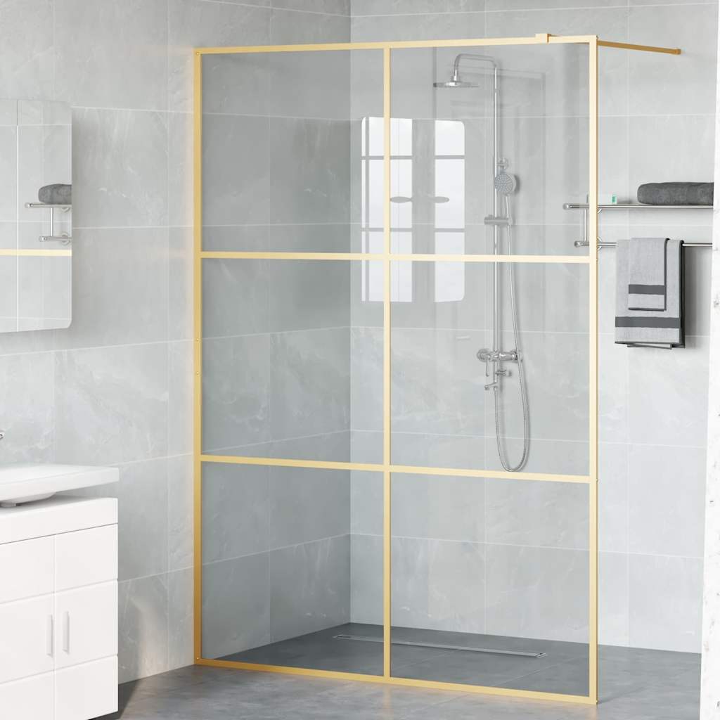 Parete Doccia Walk-in Oro 140 x 195 cm vetro temperato | homemem39