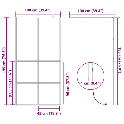 Parete Doccia Walk-in Oro 100 x 195 cm vetro temperato | homemem39