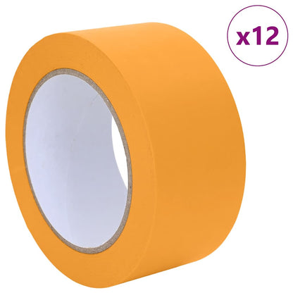 Nastri Adesivi per Pittori 12 pcs Giallo 50mm x 50m Carta