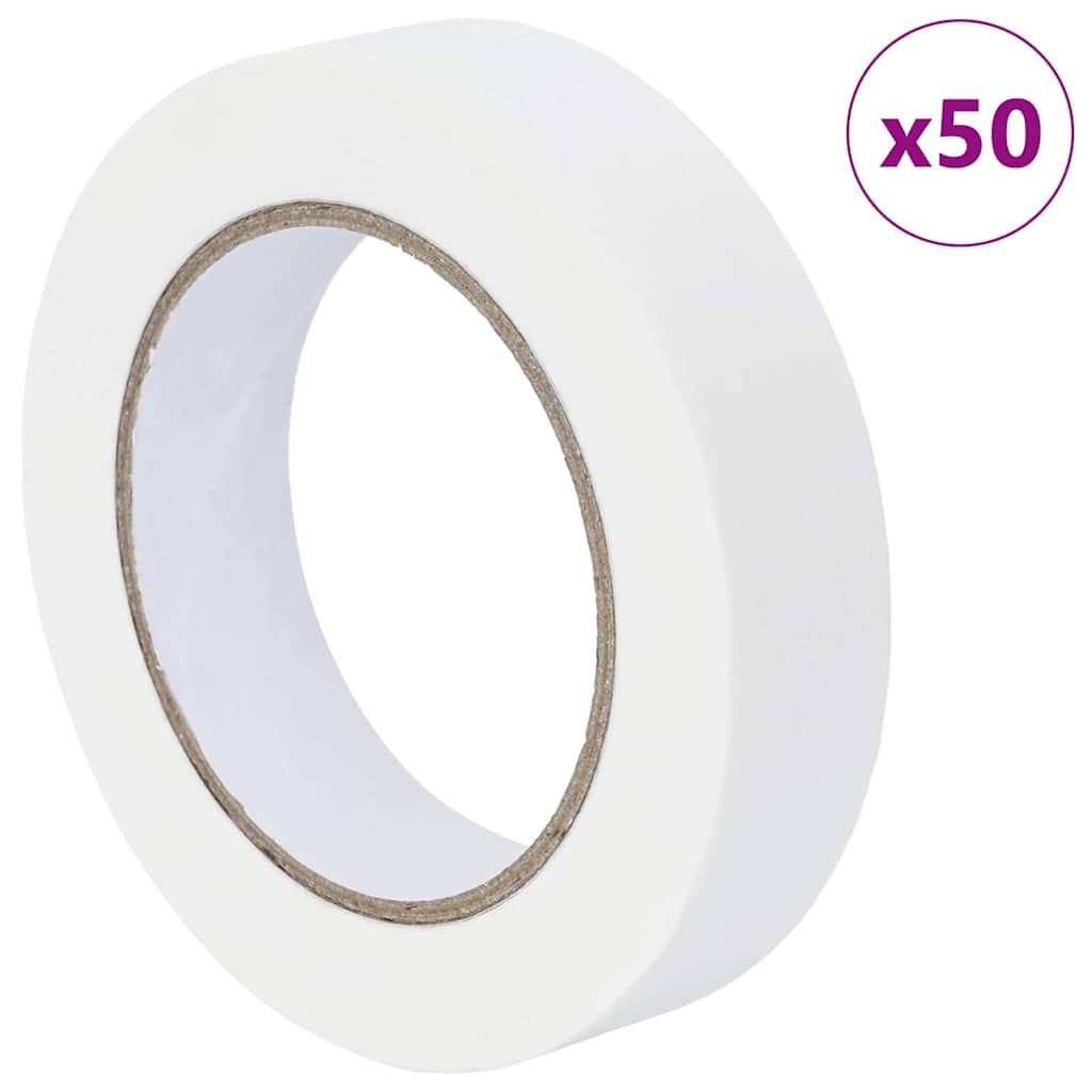 Nastri Adesivi per Pittori 50 pcs Bianco 25mm x 50m Carta