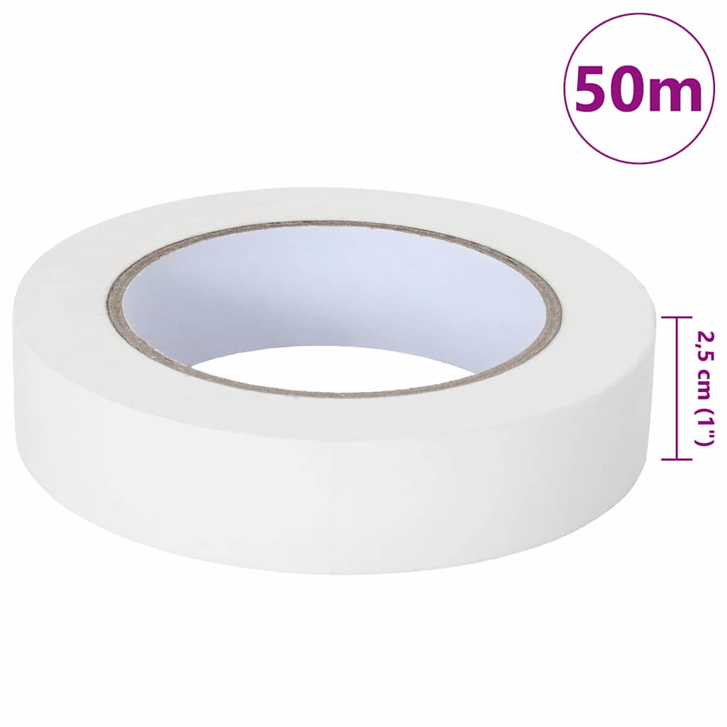 Nastri Adesivi per Pittori 50 pcs Bianco 25mm x 50m Carta