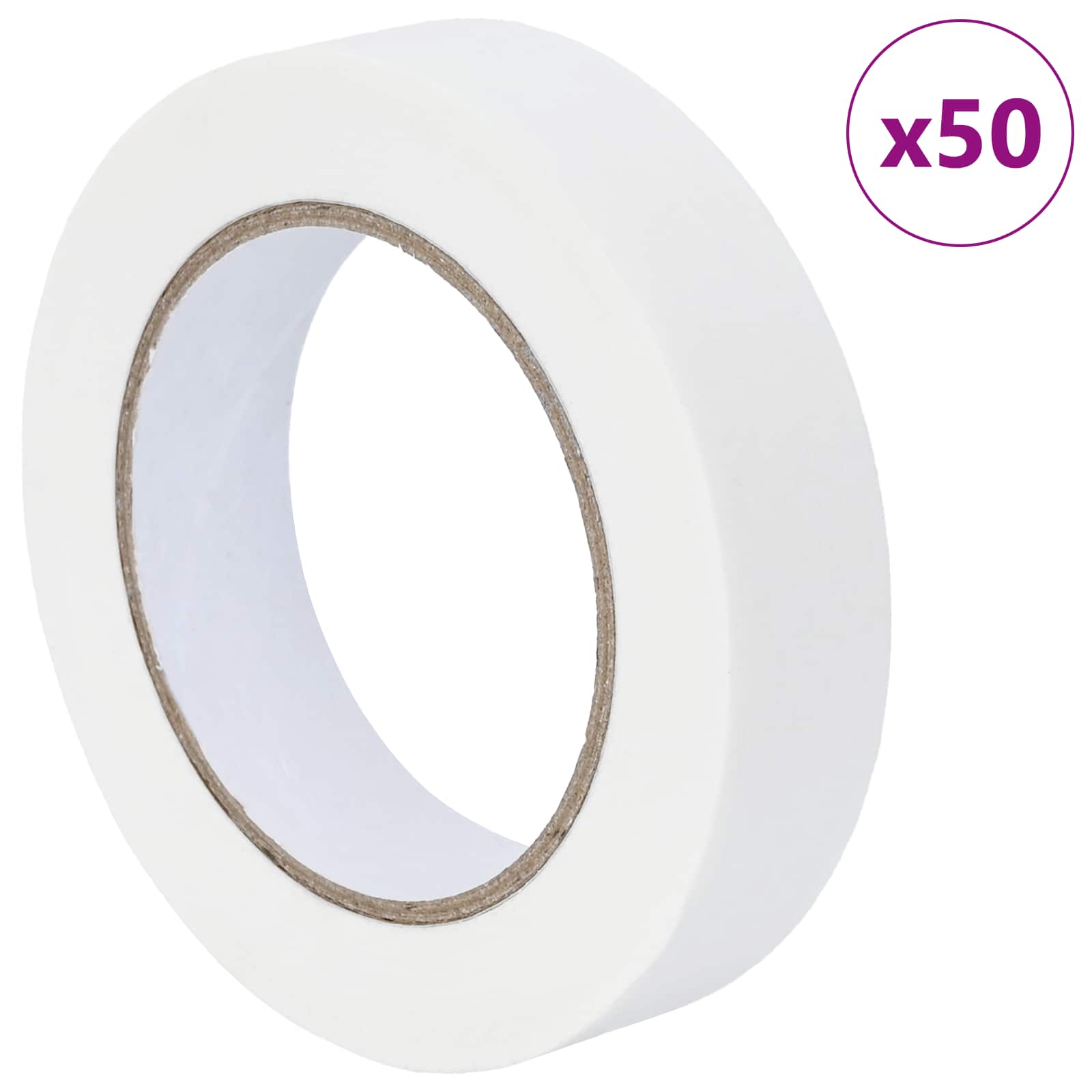 Nastri Adesivi per Pittori 50 pcs Bianco 25mm x 50m Carta | homemem39