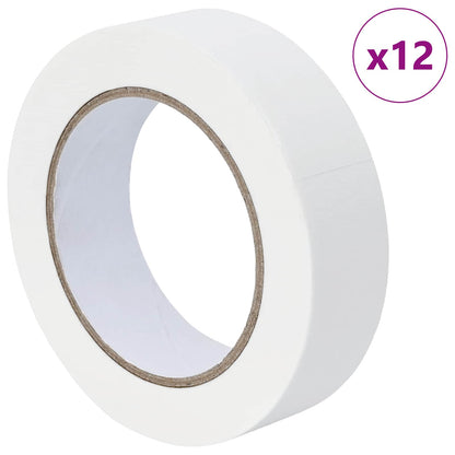 Nastri Adesivi per Pittori 12 pcs Bianco 30mm x 50m Carta | homemem39
