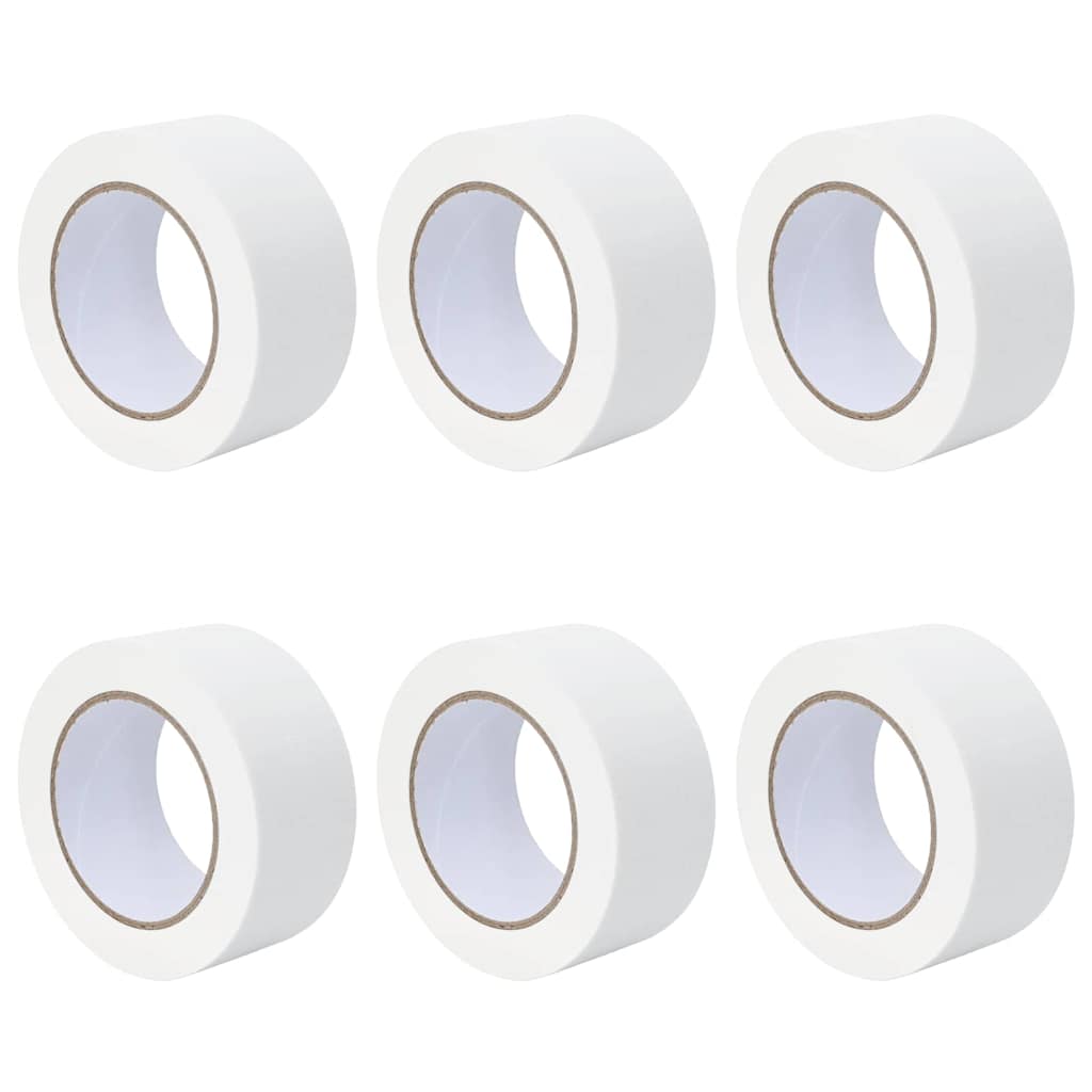 Nastri Adesivi per Pittori 6 pcs Bianco 50mm x 50m Carta