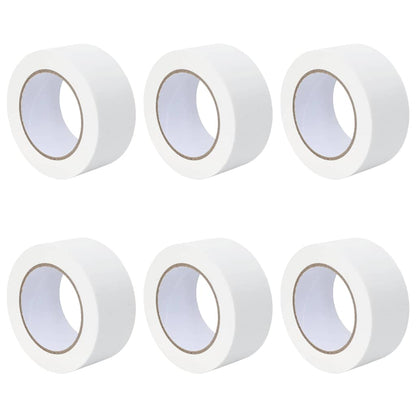 Nastri Adesivi per Pittori 6 pcs Bianco 50mm x 50m Carta