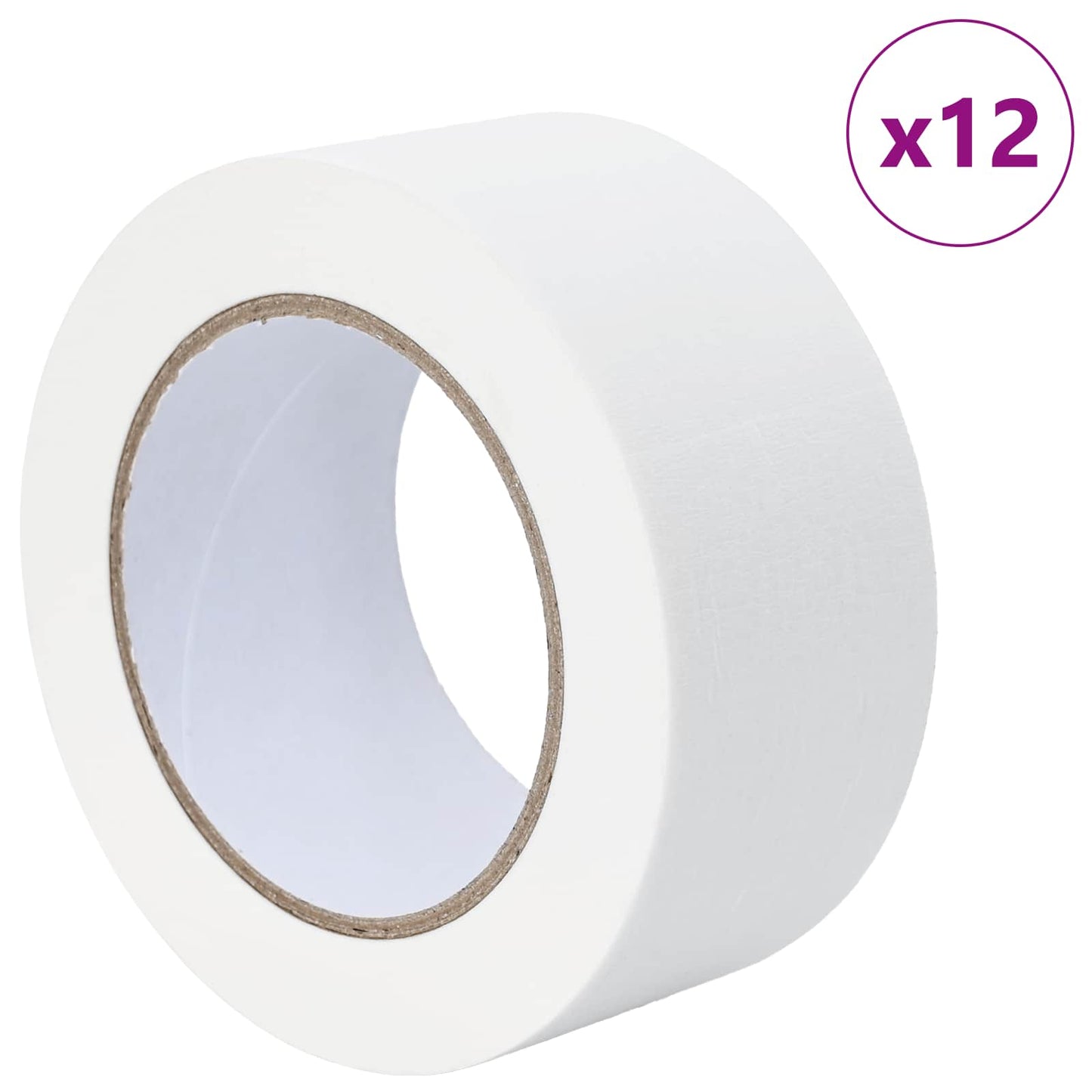 Nastri Adesivi per Pittori 12 pcs Bianco 50mm x 50m Carta | homemem39