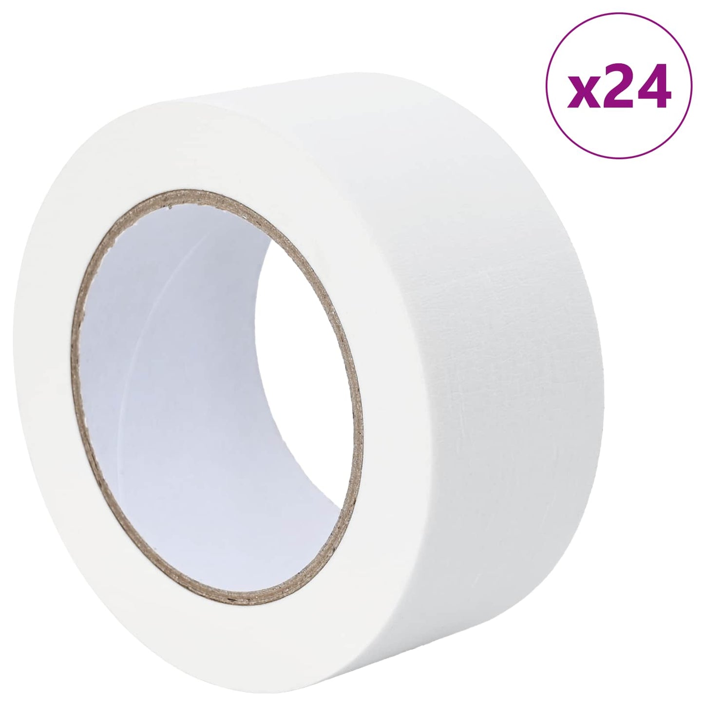 Nastri Adesivi per Pittori 24 pcs Bianco 50mm x 50m Carta | homemem39