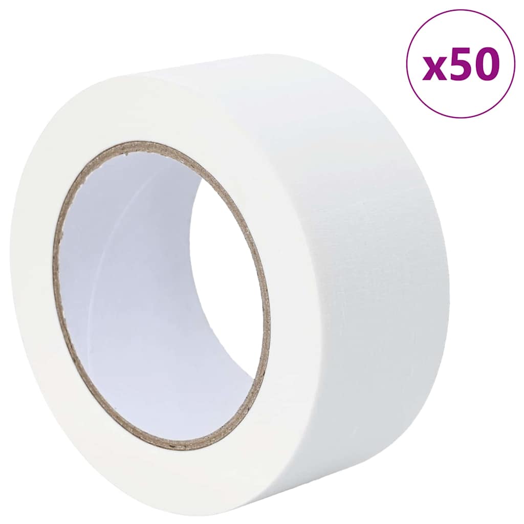 Nastri Adesivi per Pittori 50 pcs Bianco 50mm x 50m Carta