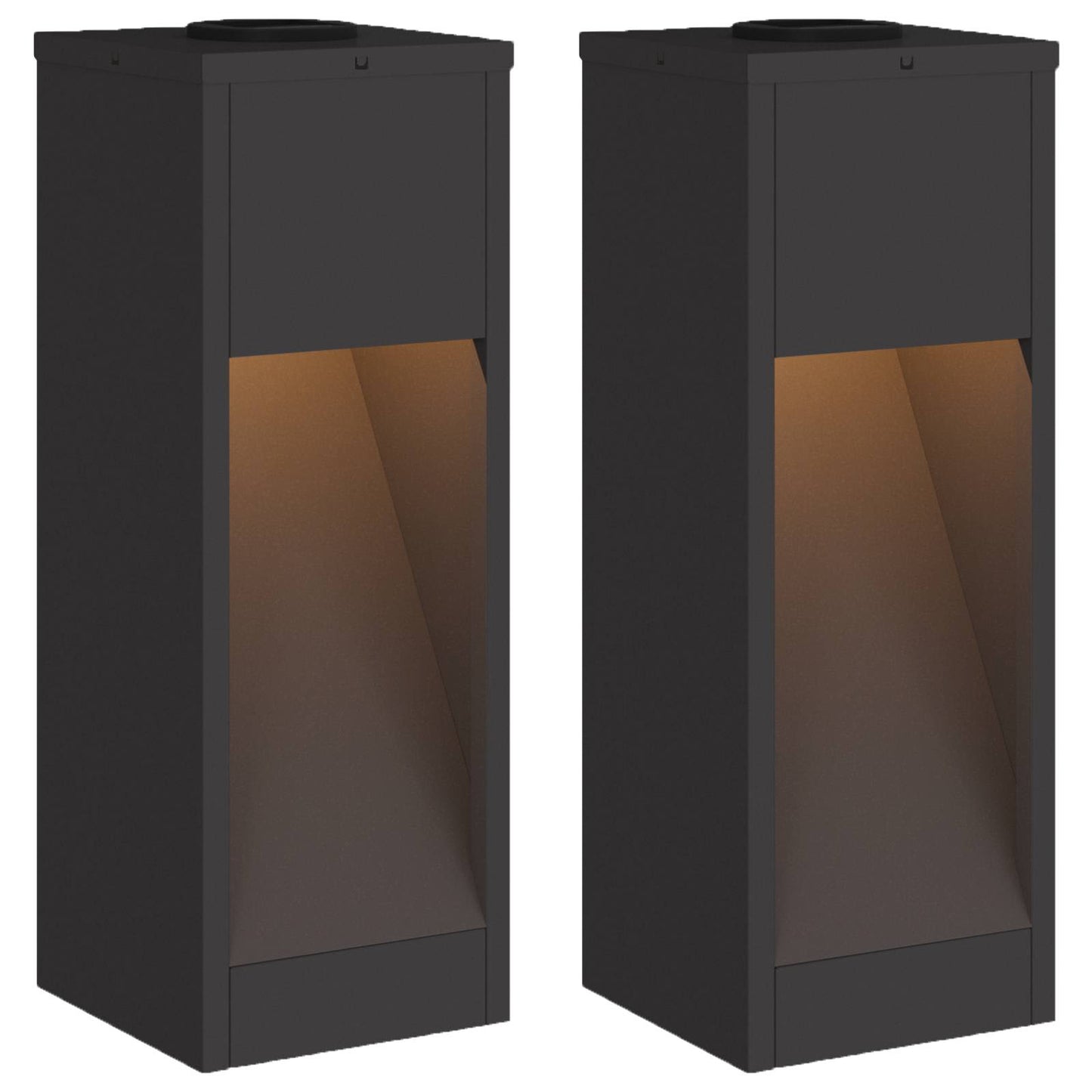 Lucina LED Solare da Percorso 2 pcs Nero