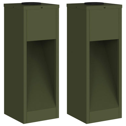 Lucina LED Solare da Percorso 2 pcs Verde oliva