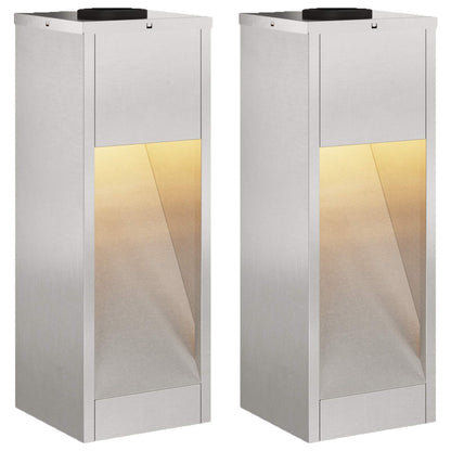 Lucina LED Solare da Percorso 2 pcs Argento