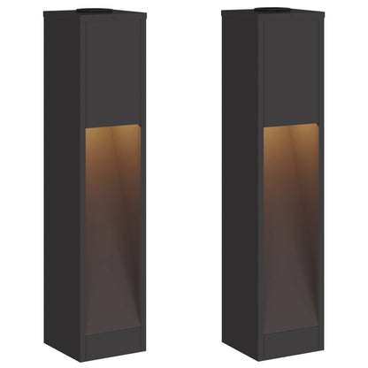 Lucina LED Solare da Percorso 2 pcs Nero