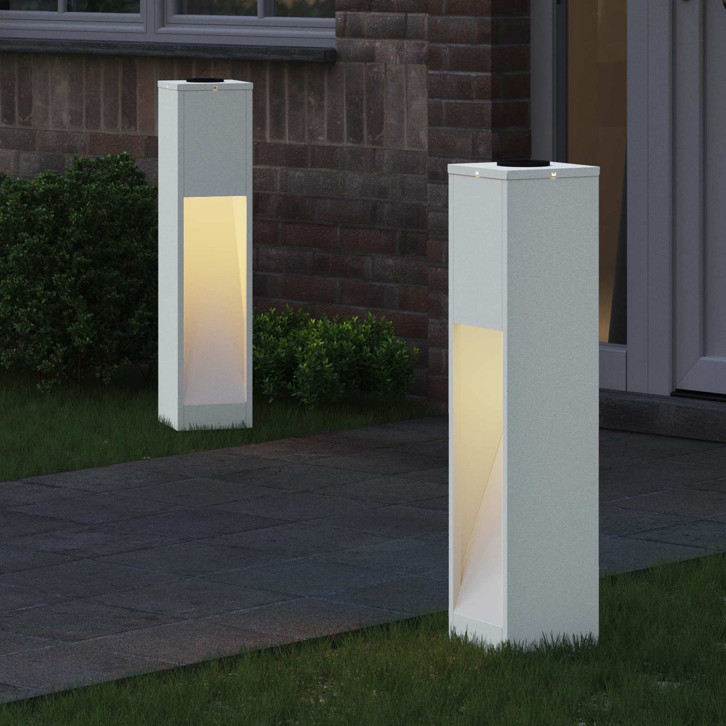 Lucina LED Solare da Percorso 2 pcs Bianco