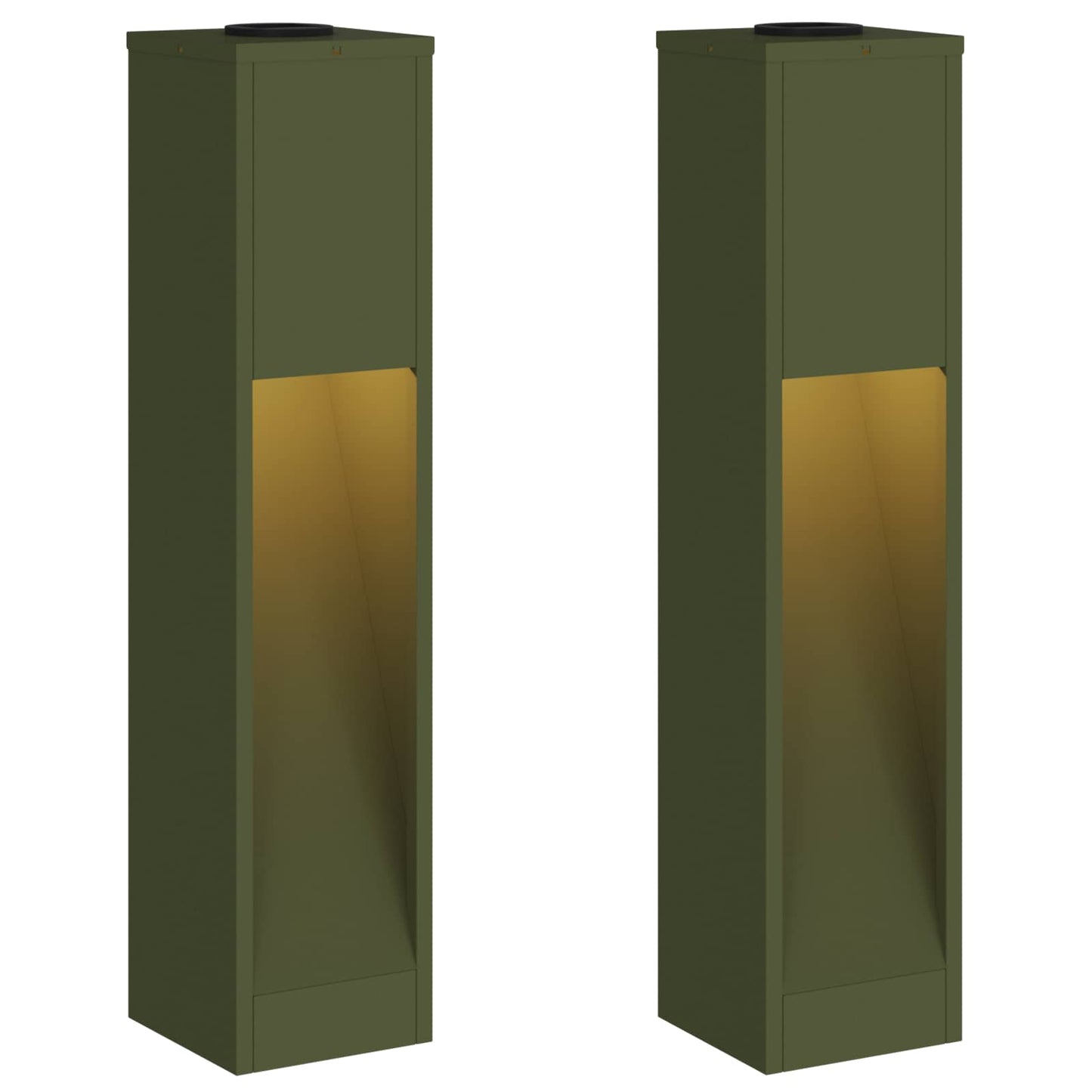 Lucina LED Solare da Percorso 2 pcs Verde oliva