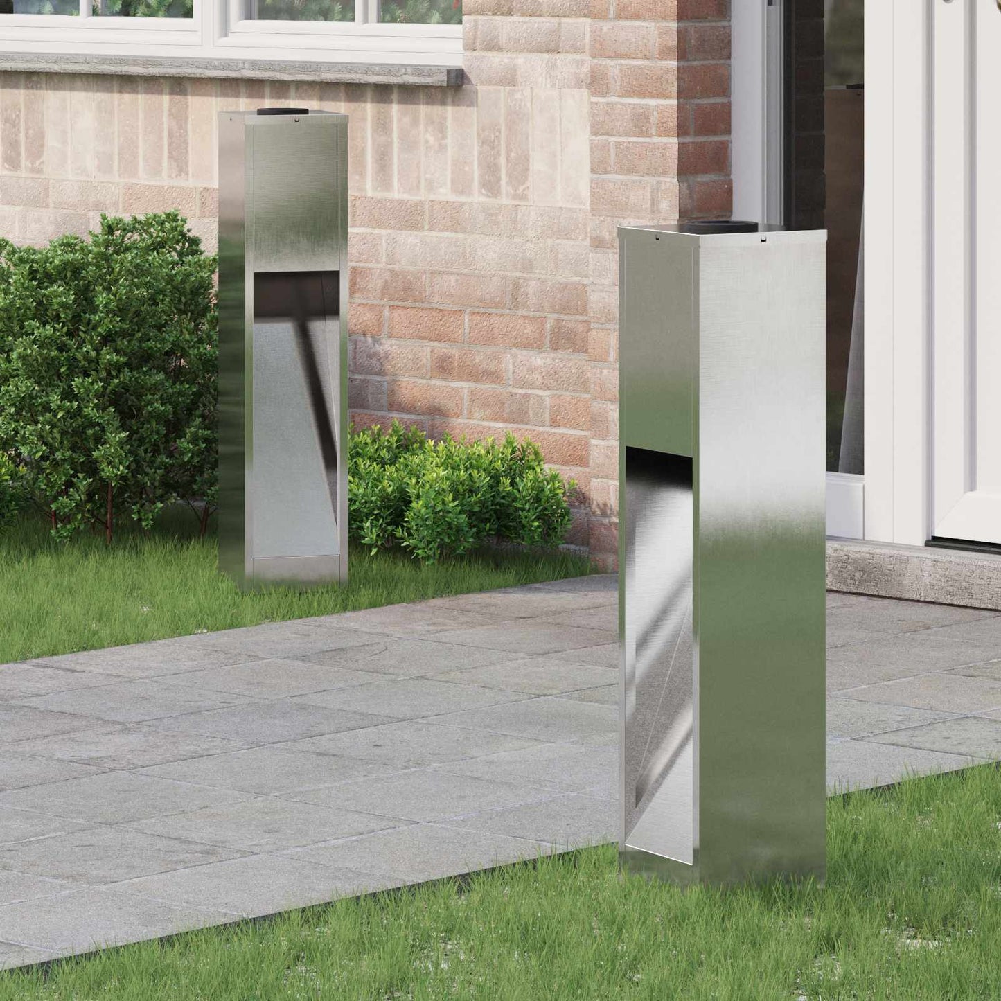 Lucina LED Solare da Percorso 2 pcs Acciaio inossidabile