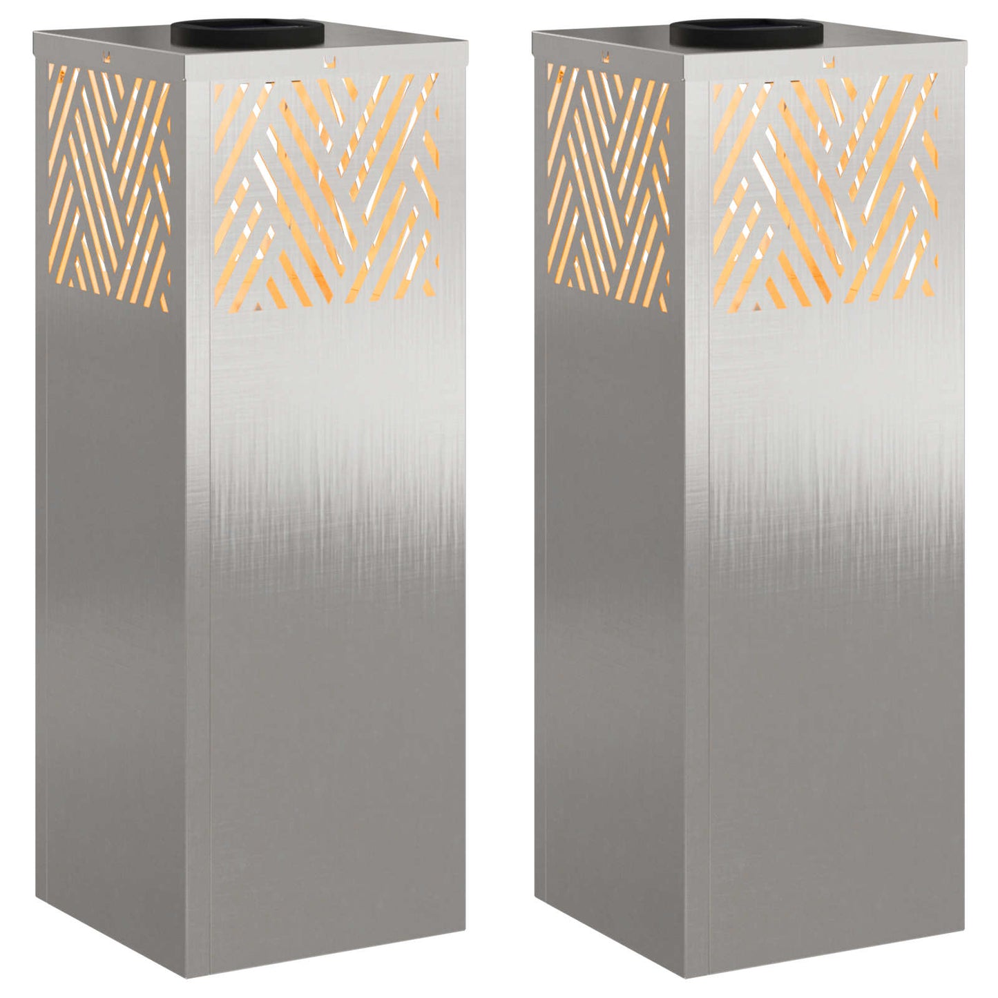 Faro LED solare per sentieri 2 pcs Acciaio inossidabile