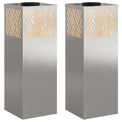 Faro LED solare per sentieri 2 pcs Acciaio inossidabile