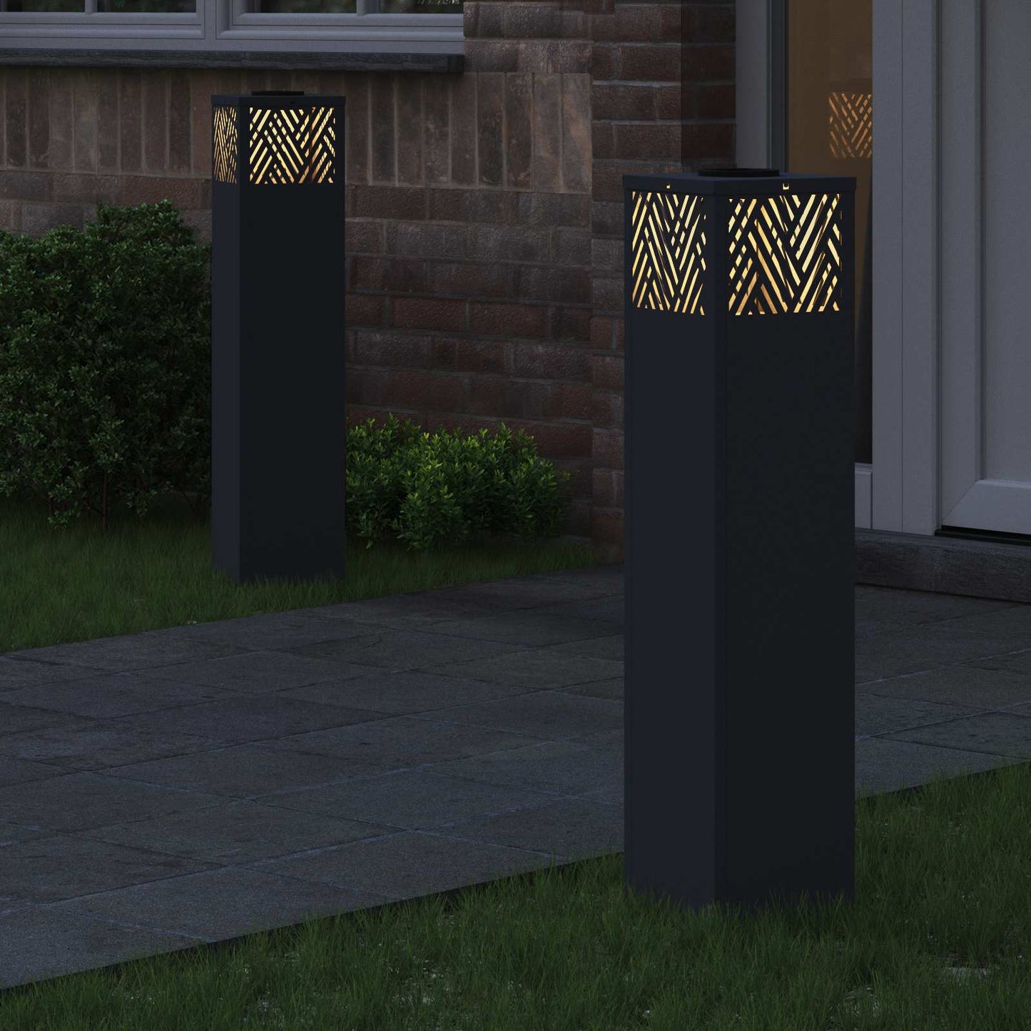 Faro LED solare per sentieri 2 pcs Antracite