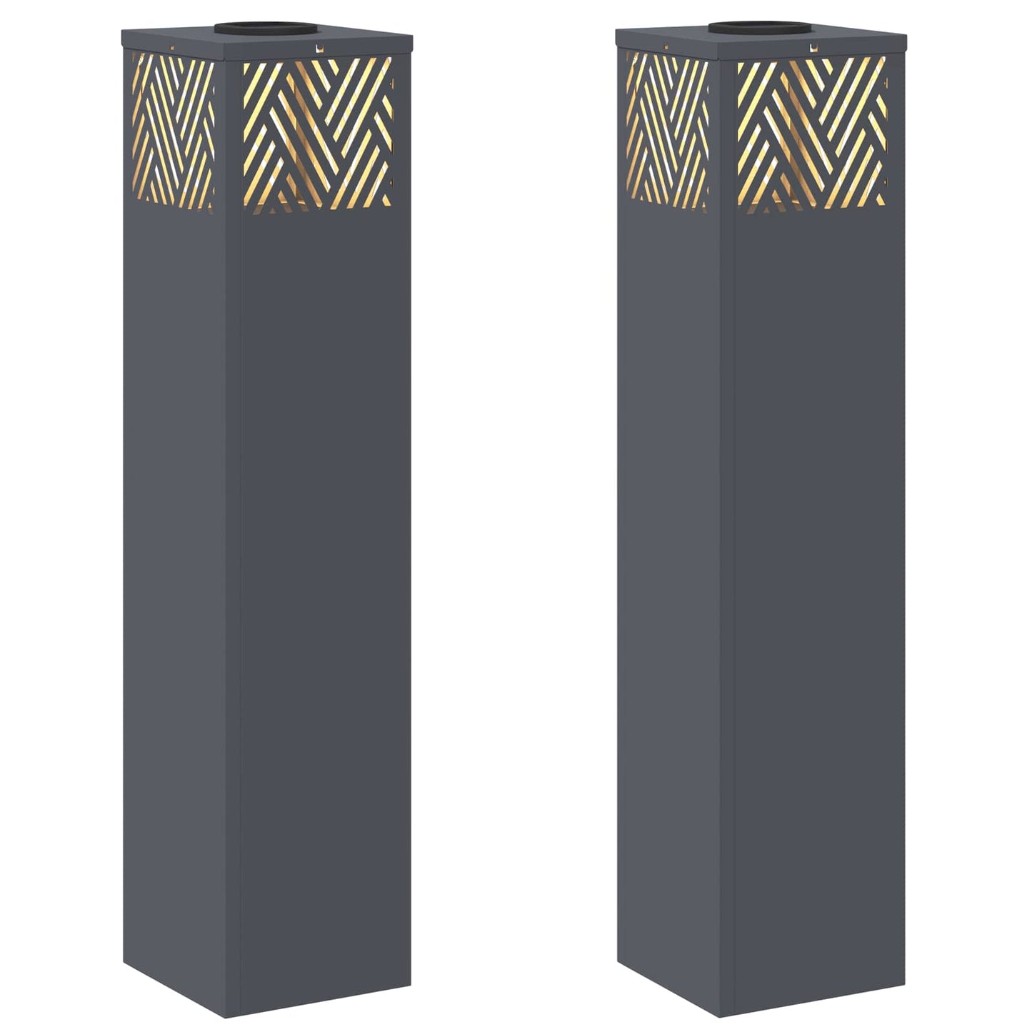 Faro LED solare per sentieri 2 pcs Antracite