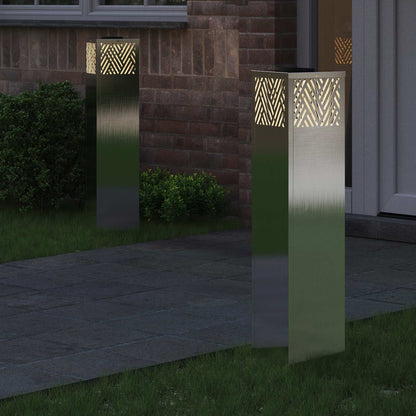 Faro LED solare per sentieri 2 pcs Acciaio inossidabile