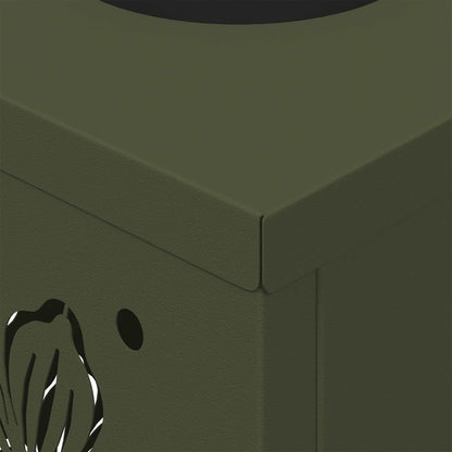 Faro LED solare per sentieri 2 pcs Verde oliva