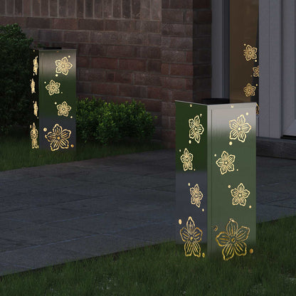 Faro LED solare per sentieri 2 pcs Acciaio inossidabile