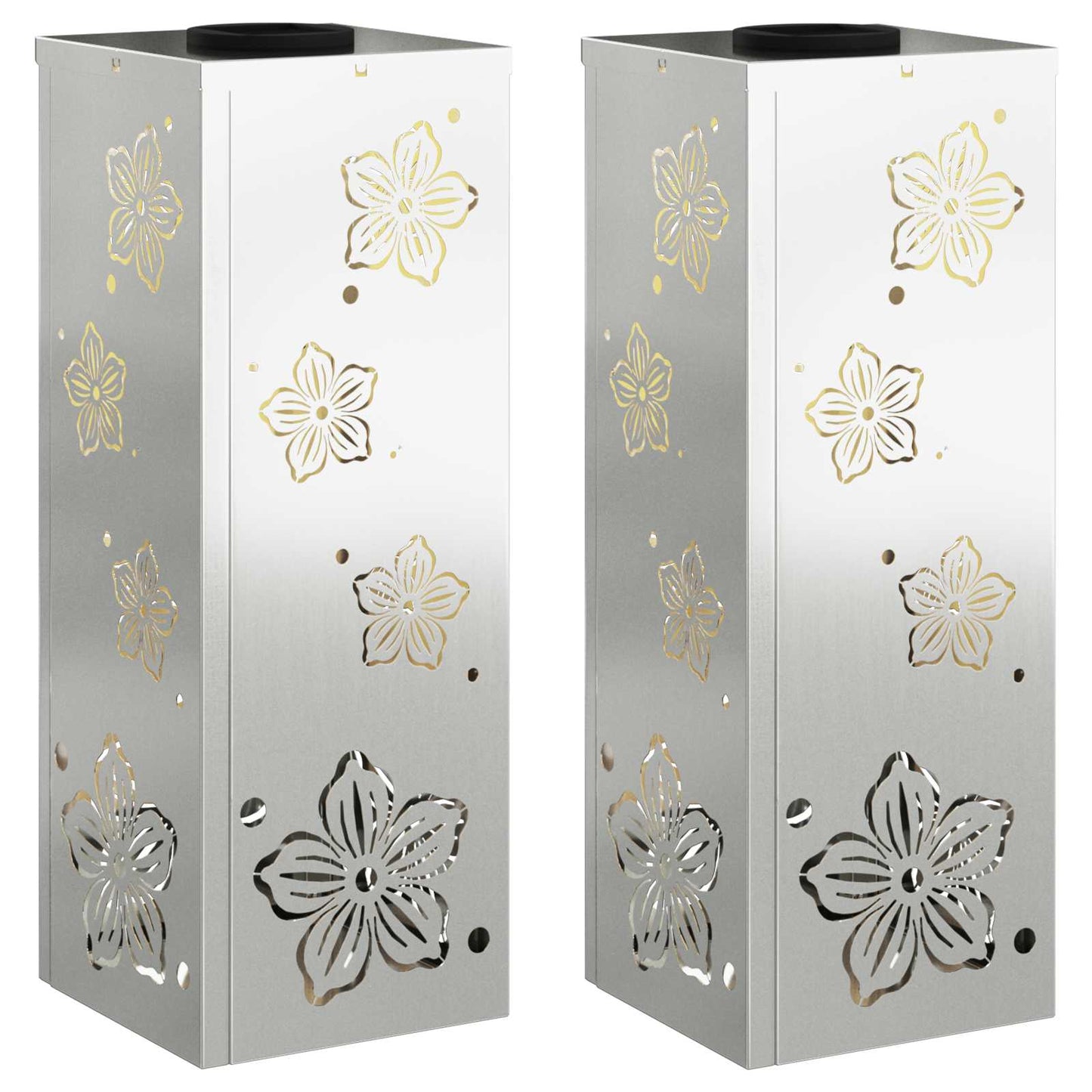 Faro LED solare per sentieri 2 pcs Zincato Zincato