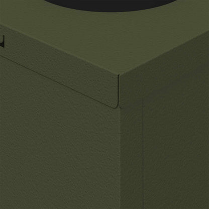 Faro LED solare per sentieri 2 pcs Verde oliva | homemem39