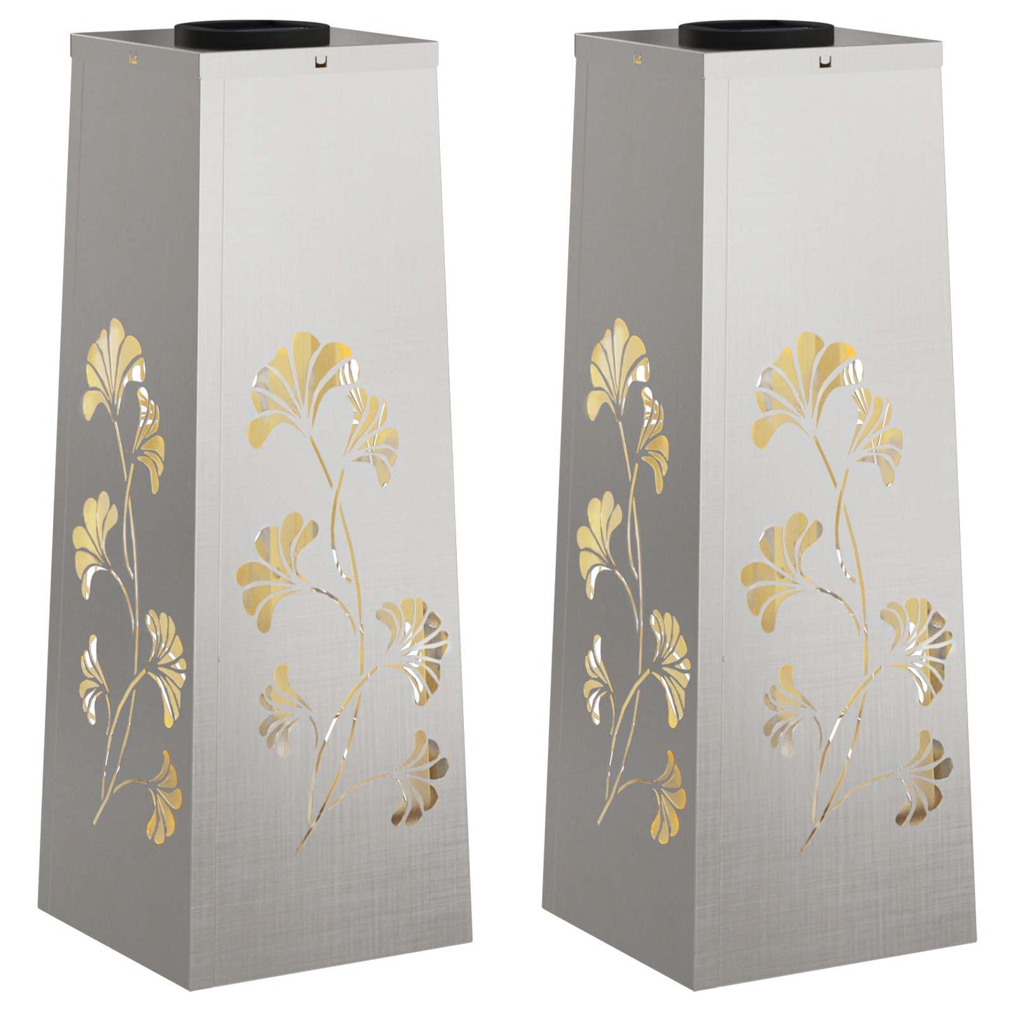 Faro LED solare per sentieri 2 pcs Acciaio inossidabile