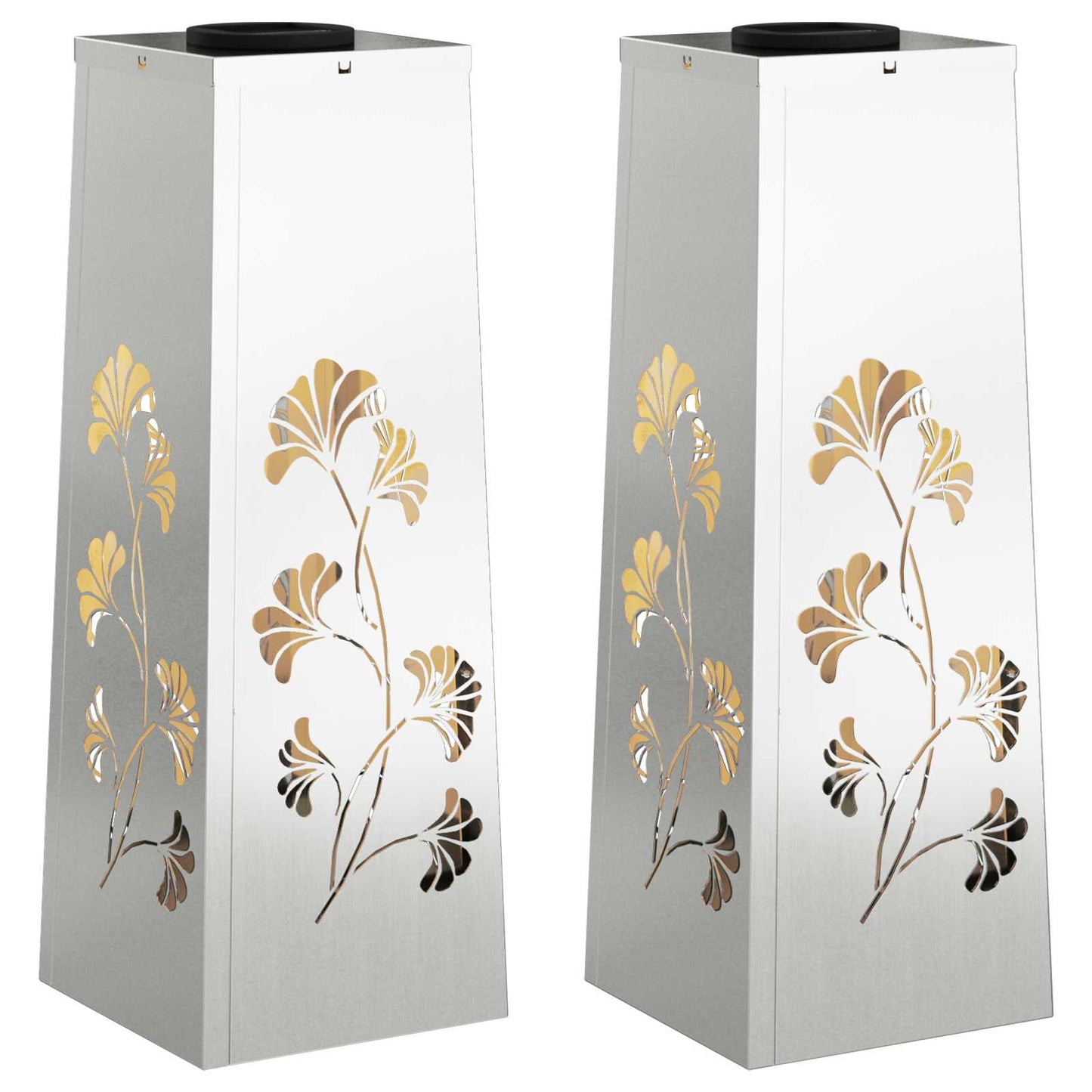 Faro LED solare per sentieri 2 pcs Zincato Zincato