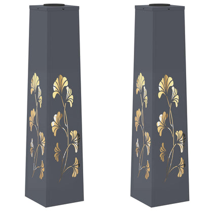 Faro LED solare per sentieri 2 pcs Antracite