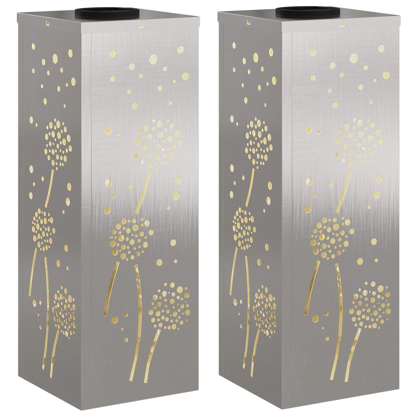 Faro LED solare per sentieri 2 pcs Acciaio inossidabile