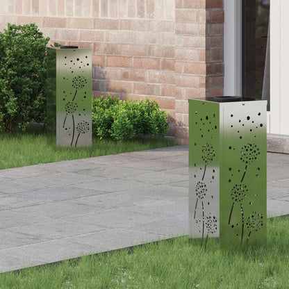 Faro LED solare per sentieri 2 pcs Zincato Zincato