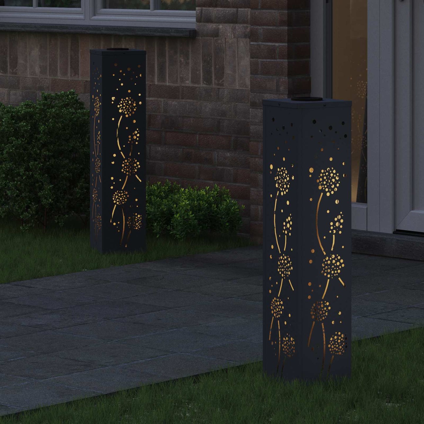 Faro LED solare per sentieri 2 pcs Antracite