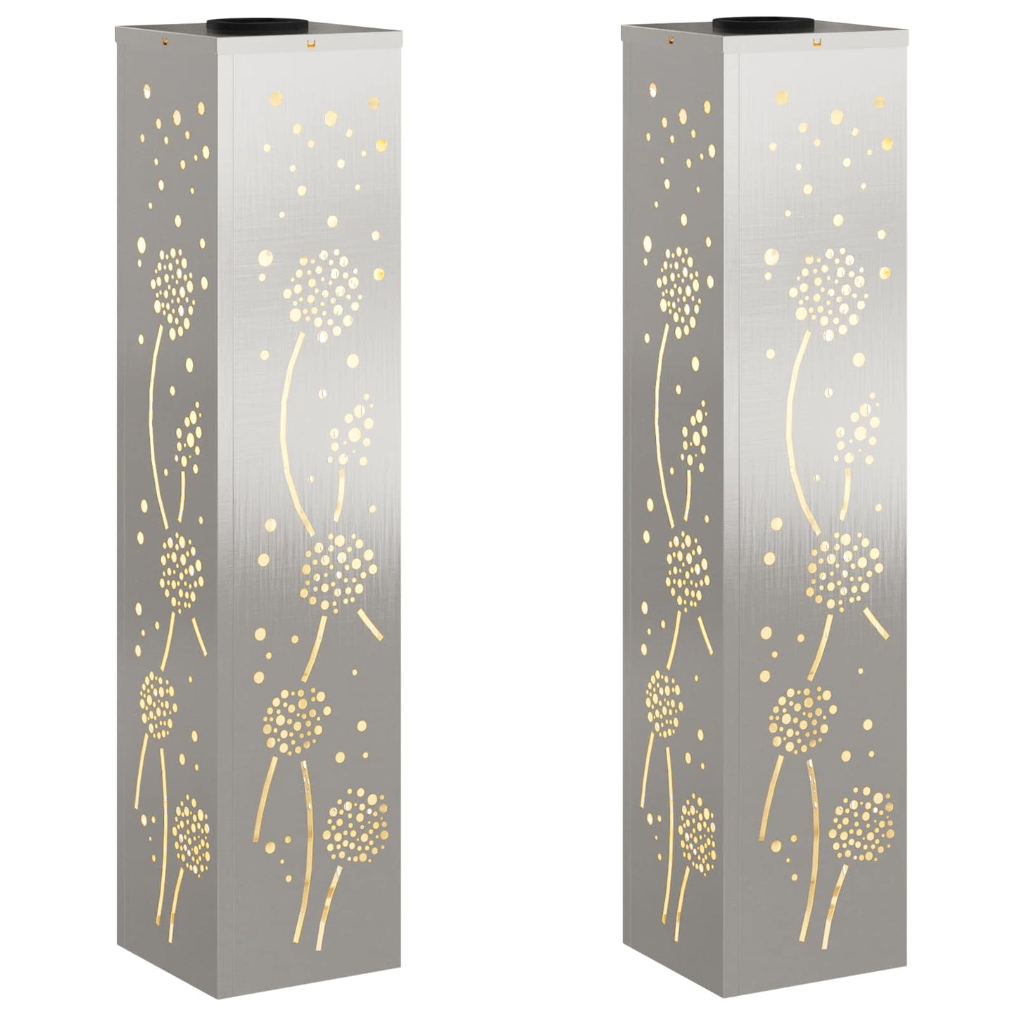 Faro LED solare per sentieri 2 pcs Acciaio inossidabile