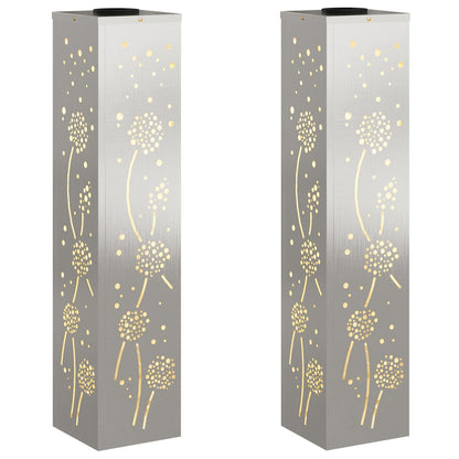 Faro LED solare per sentieri 2 pcs Acciaio inossidabile