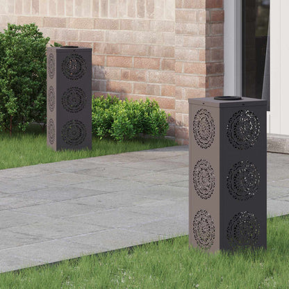 Faro LED solare per sentieri 2 pcs Nero