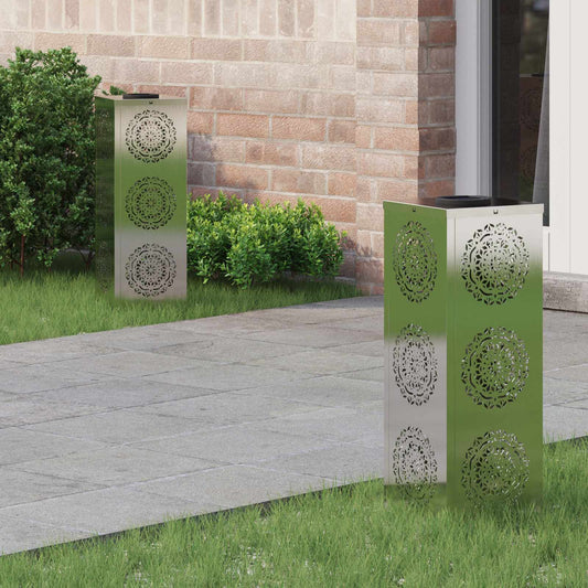 Faro LED solare per sentieri 2 pcs Acciaio inossidabile