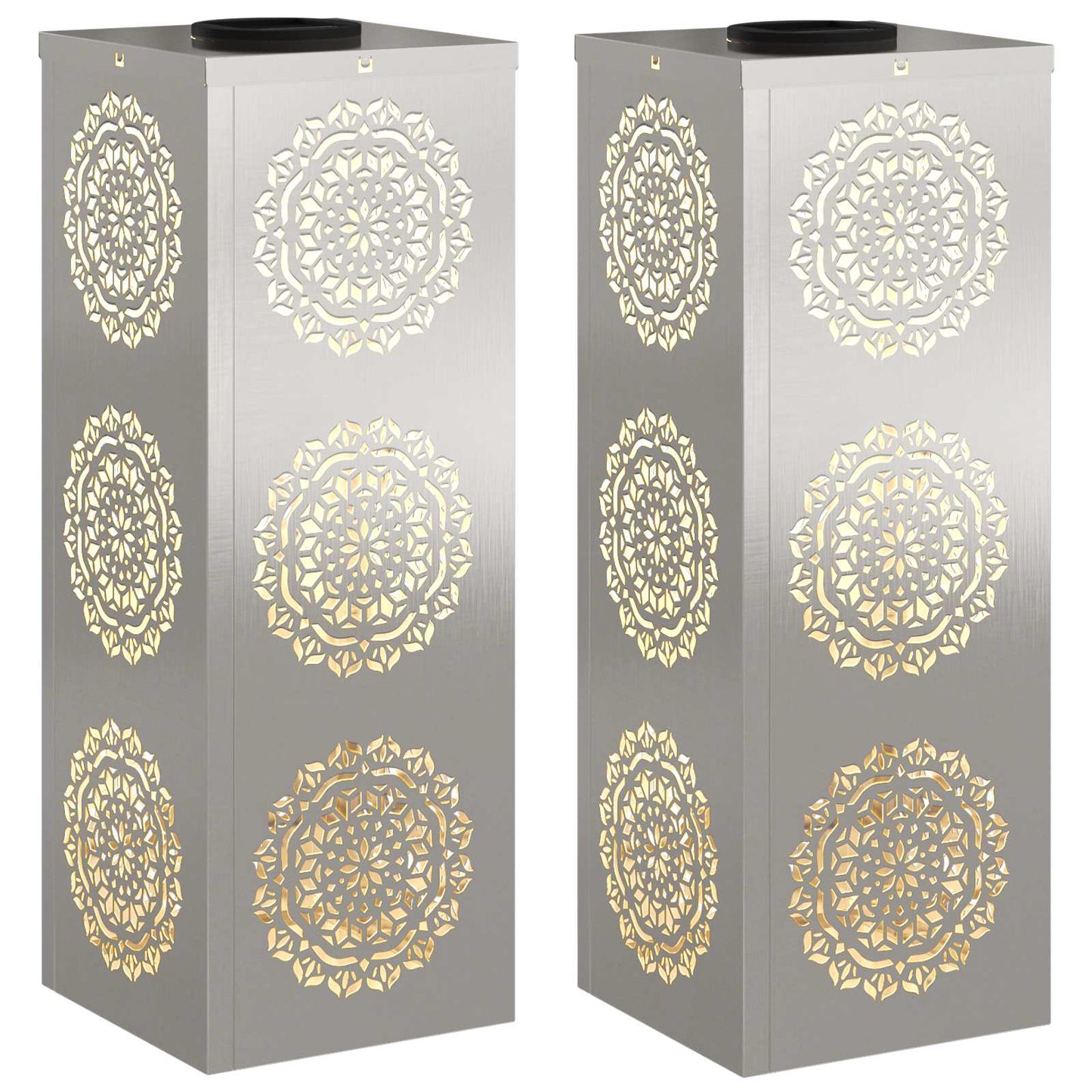 Faro LED solare per sentieri 2 pcs Acciaio inossidabile