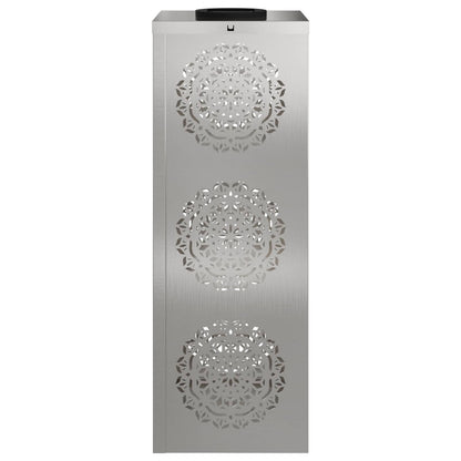Faro LED solare per sentieri 2 pcs Argento Acciaio inossidabile