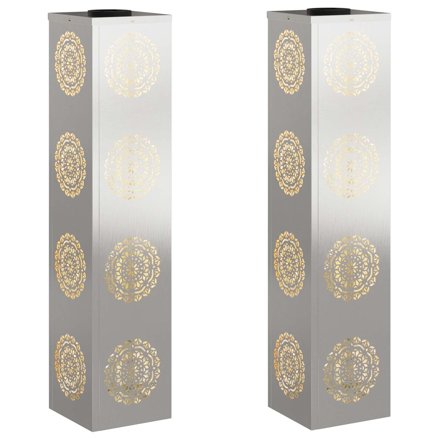 Faro LED solare per sentieri 2 pcs Acciaio inossidabile