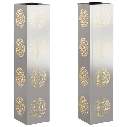 Faro LED solare per sentieri 2 pcs Acciaio inossidabile